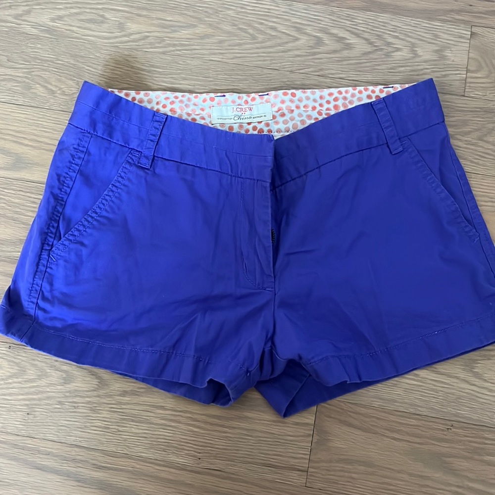 J Crew Purple Chino Shorts Size 4